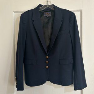 Madewell and J. CREW Buckley Tailors Navy Wool Academy Blazer Medium Size 8